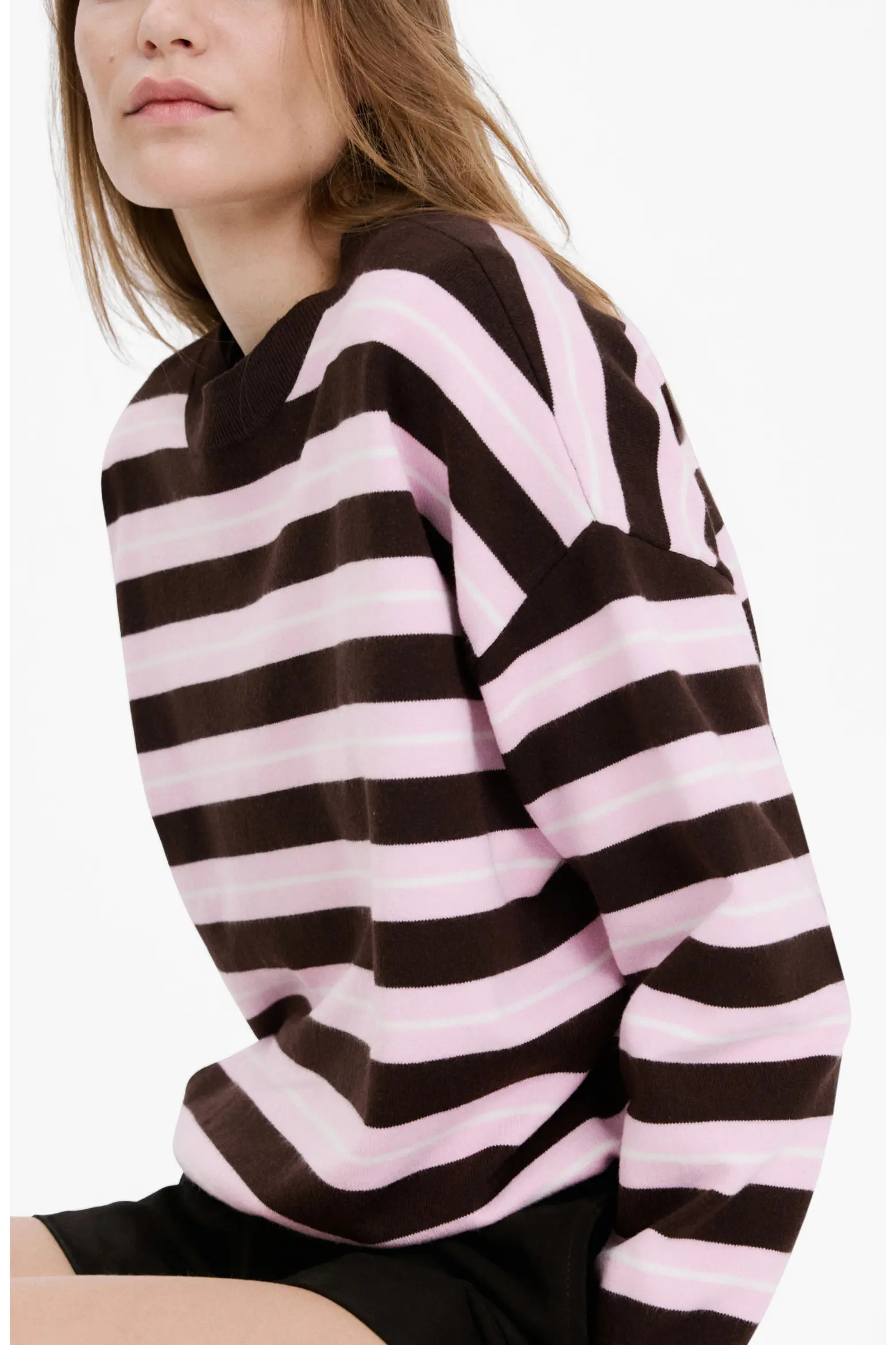 MANGO Mixed Stripe Crewneck Sweater (Women) | Nordstrom | Nordstrom