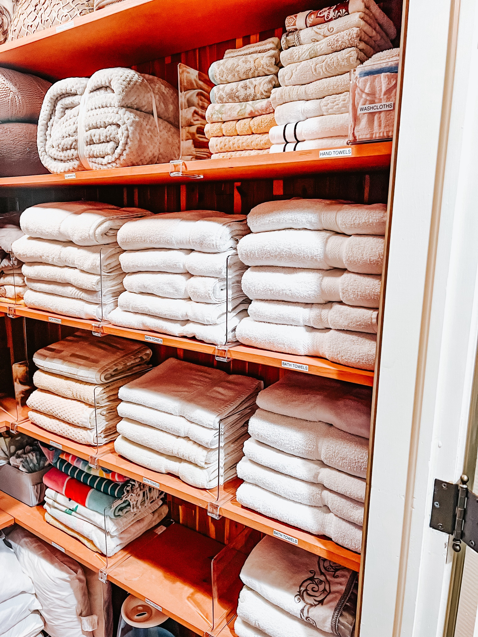 Often, a little product goes a long day! The addition of shelf dividers and a few labels make finding what you need (and putting away laundry) seamless! 

#LTKhome #LTKfamily