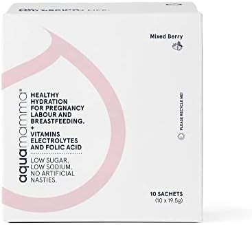 AQUAMAMMA Hydration Drink for Pregnant & Breastfeeding Women | Mixed Berry, 10 Packets | Electrolyte | Amazon (US)