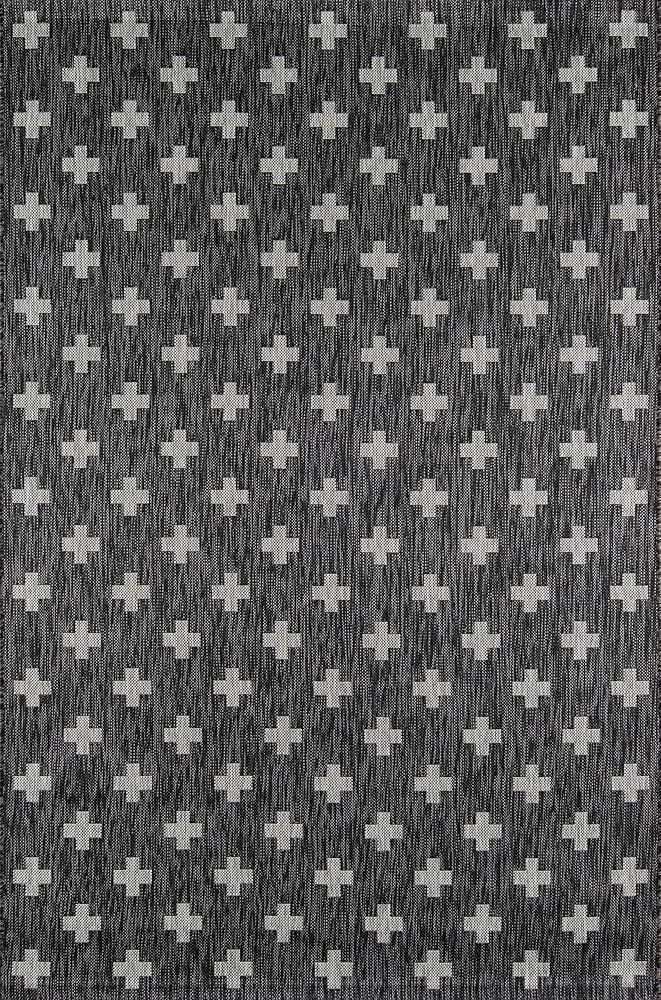 Novogratz Villa Collection Umbria Indoor/Outdoor Area Rug, 5'3" x 7'6", Charcoal | Amazon (US)