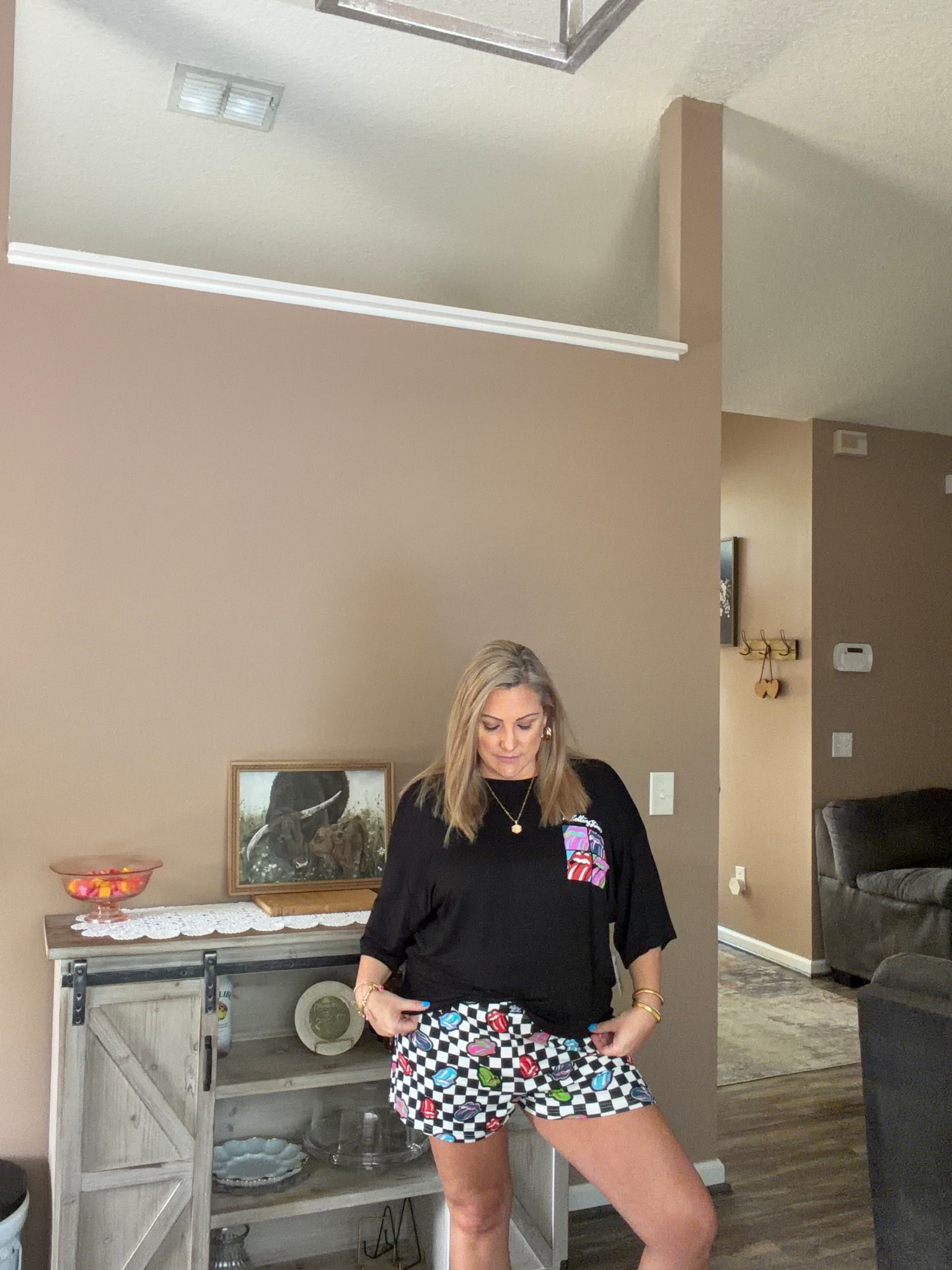 Walmart pajama set that I love!! I’m in a size large with plenty of room! I’m 5’2 175lbs and 38C. 

#LTKmorningroutine #LTKootd #LTKMidsize