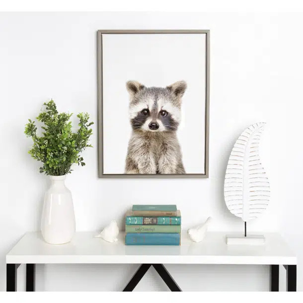 'Baby Racoon' Framed Art | Wayfair North America