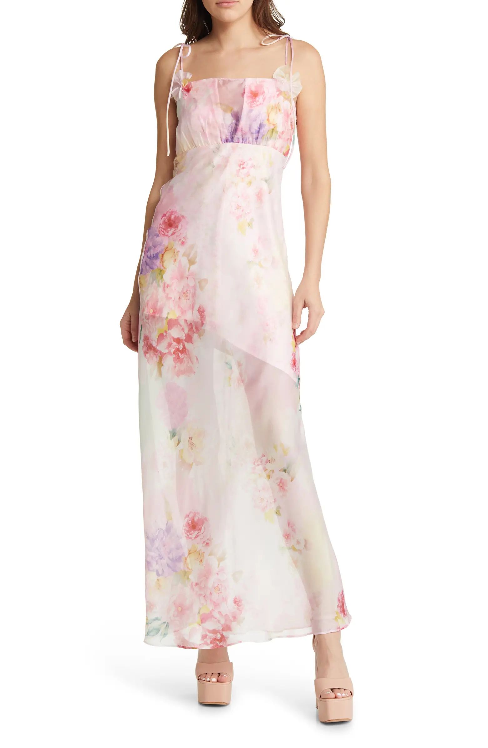 Lisa Floral Organza Maxi Dress | Nordstrom