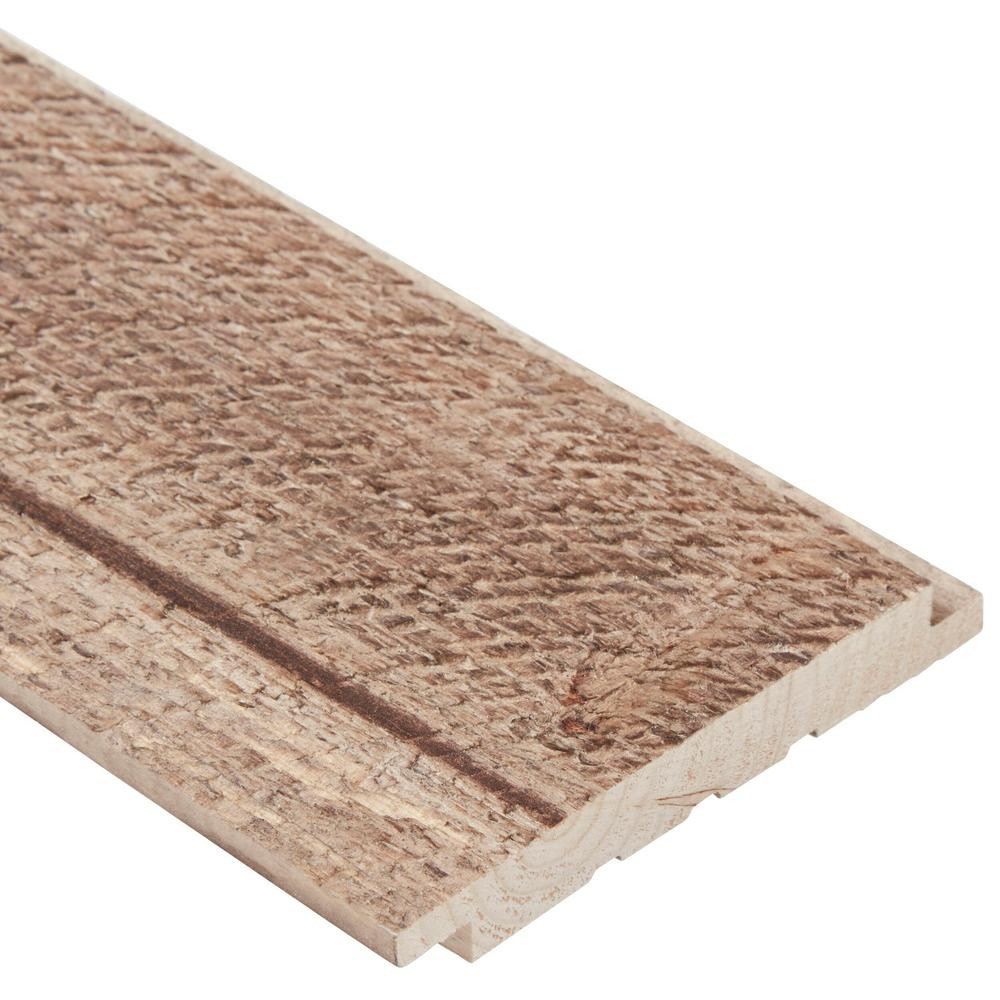 Unbranded Ghost Wood 6 in. x 96 in. Wood Bannack Brown Shiplap Siding-HDGW20106BB08 - The Home De... | The Home Depot