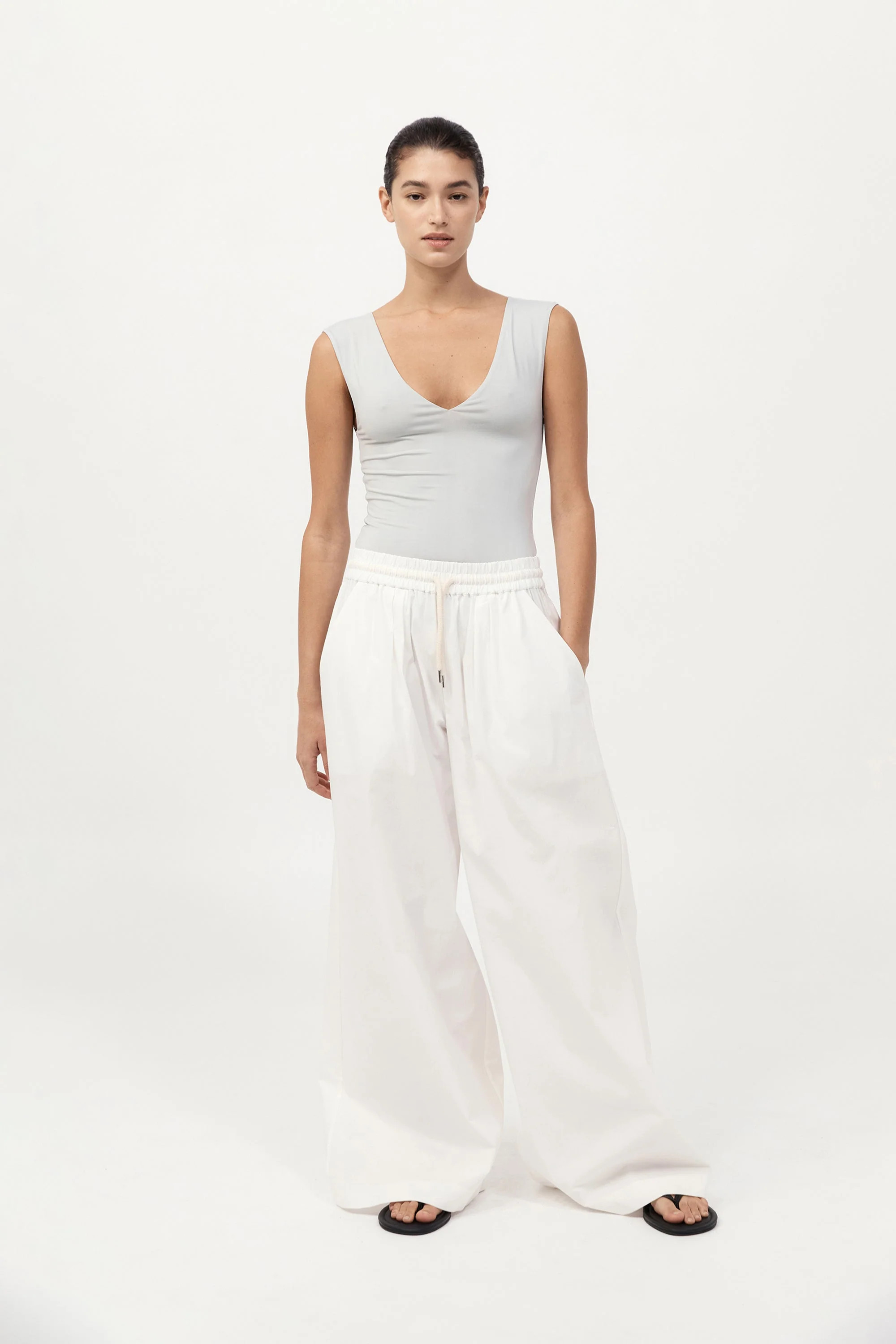 Everyday Drawstring Pants - White | St. Agni (US, UK, EU)