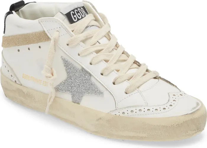 Golden Goose Mid Star Glitter Sneaker (Women) | Nordstrom | Nordstrom