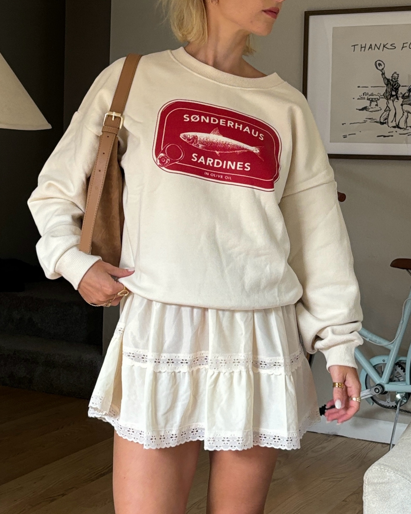boots and skirt are vintage but i linked similar! wearing a medium crewneck 🍓