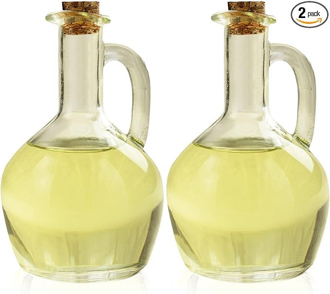 Marbelous Oil Dispenser – Set of 2 12Oz Oil Bottles – Glass Cruet Bottles with Cork Ideal for... | Amazon (US)
