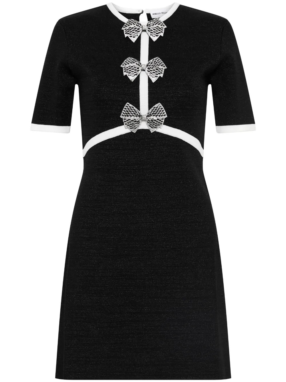 Rebecca Vallance Ella bow-detail Knitted Minidress - Farfetch | Farfetch Global