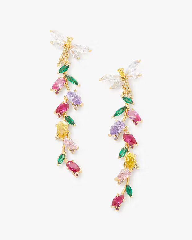 Greenhouse Floral Linear Earrings | Kate Spade Outlet