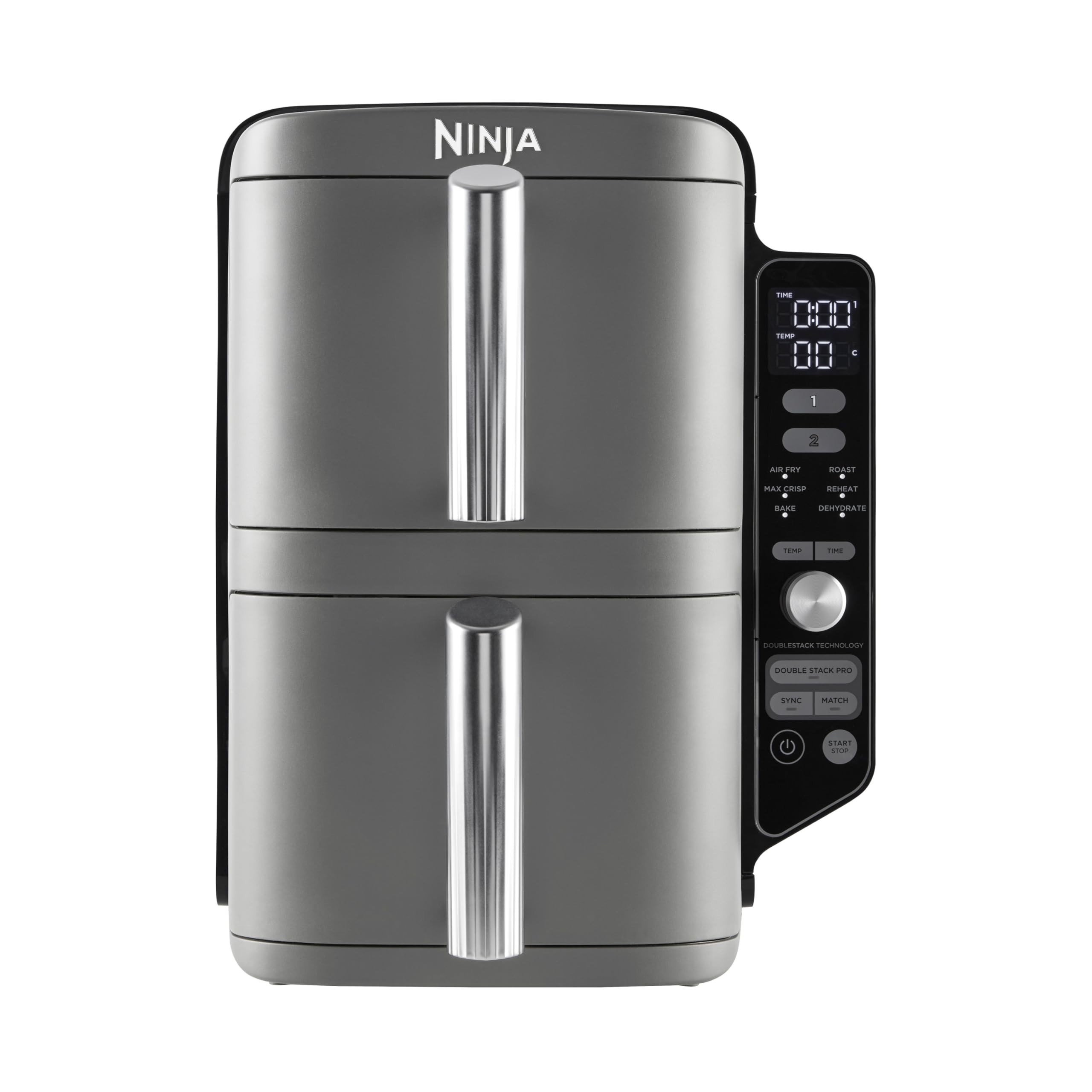 Ninja Double Stack XL Air Fryer, Vertical Dual Drawer AirFryer with 4 cooking levels, 2 Drawers a... | Amazon (UK)