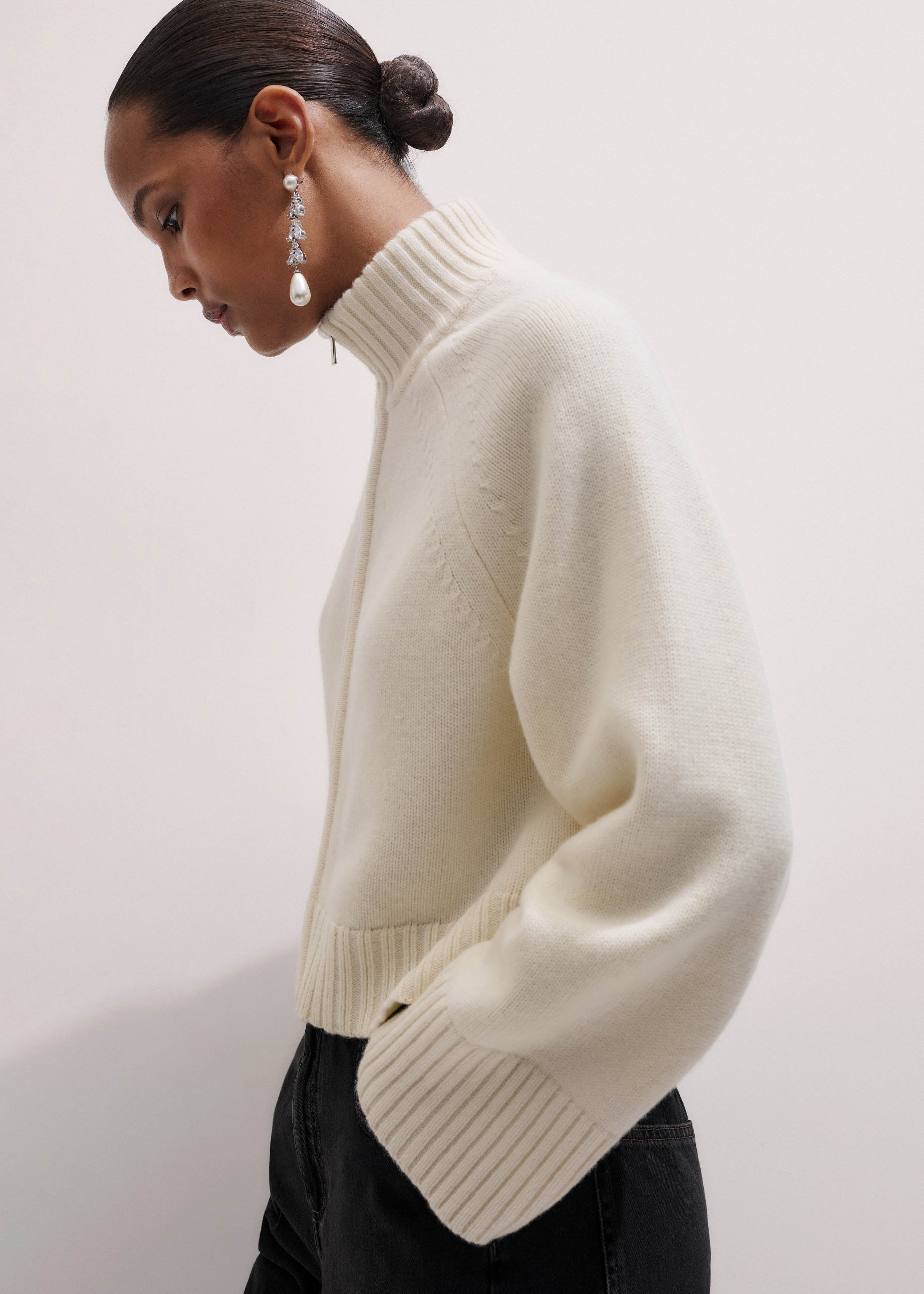 Two-Way Zip Jacket Merino + Cashmere | ME+EM Global (Excluding US)