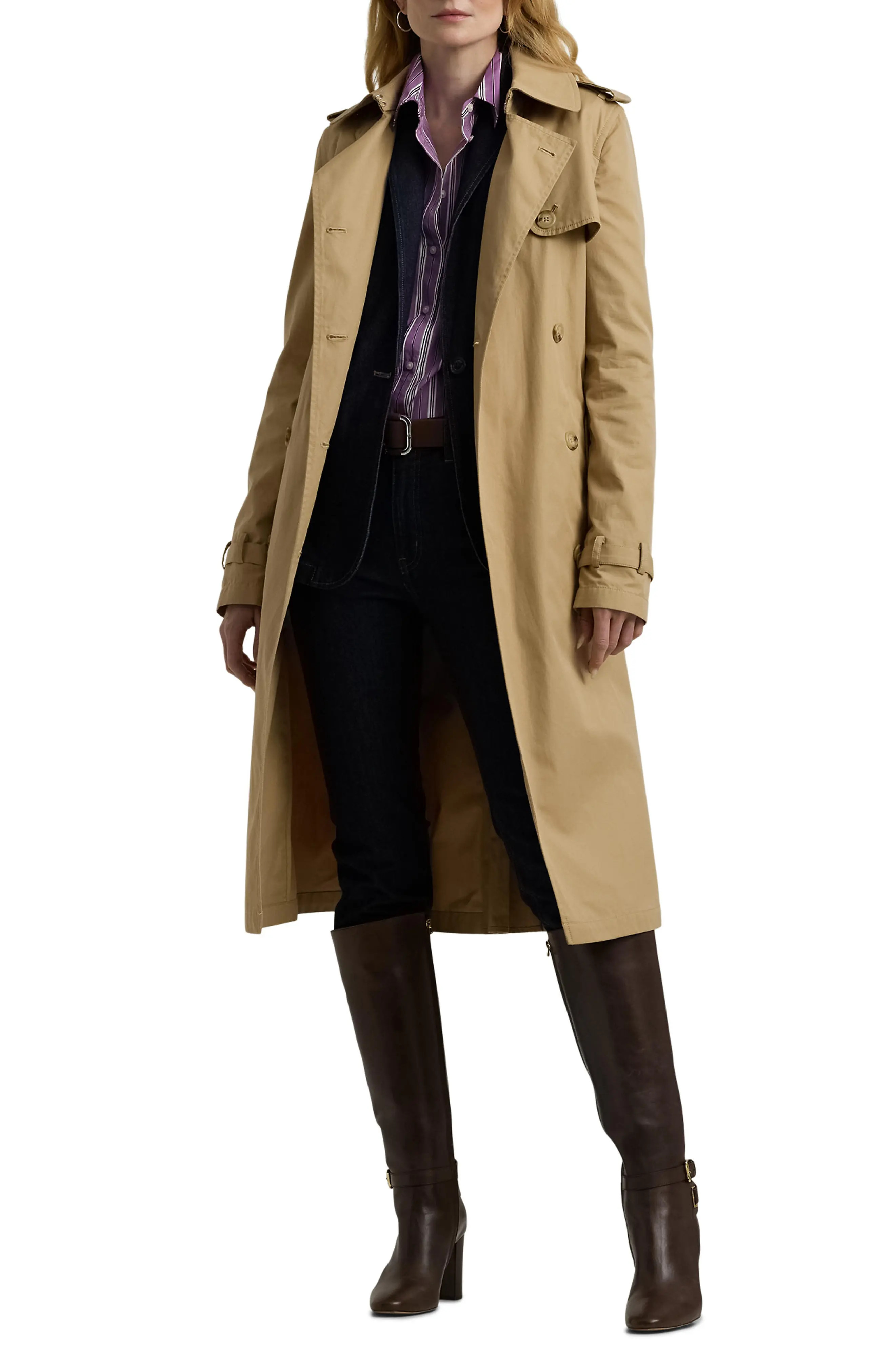 Water Repellent Belted Twill Trench Trench Coat (Women) | Nordstromrack | Nordstrom Rack