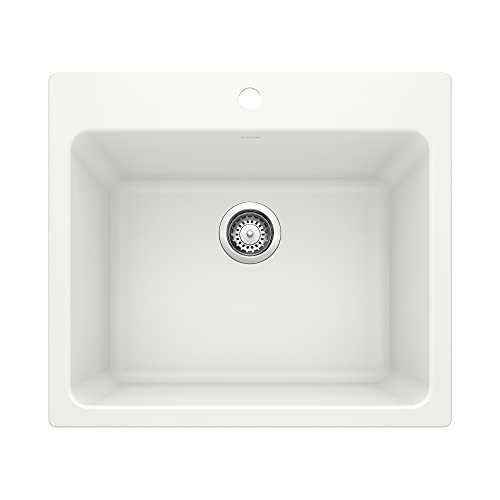 BLANCO 401927 LIVEN Drop-in or Undermount Laundry Sink, 25" L x 22" W x 12" D, White | Amazon (US)