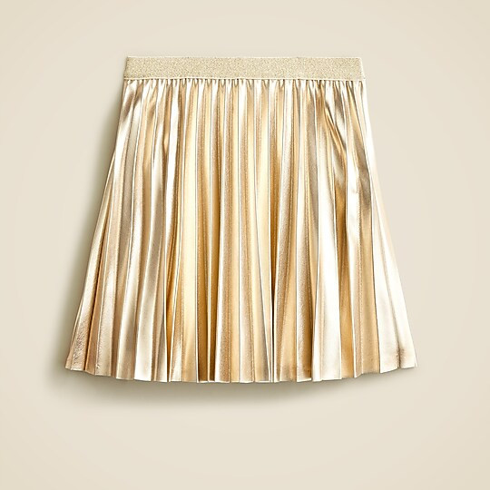 Girls' pleated metallic skirt | J. Crew US