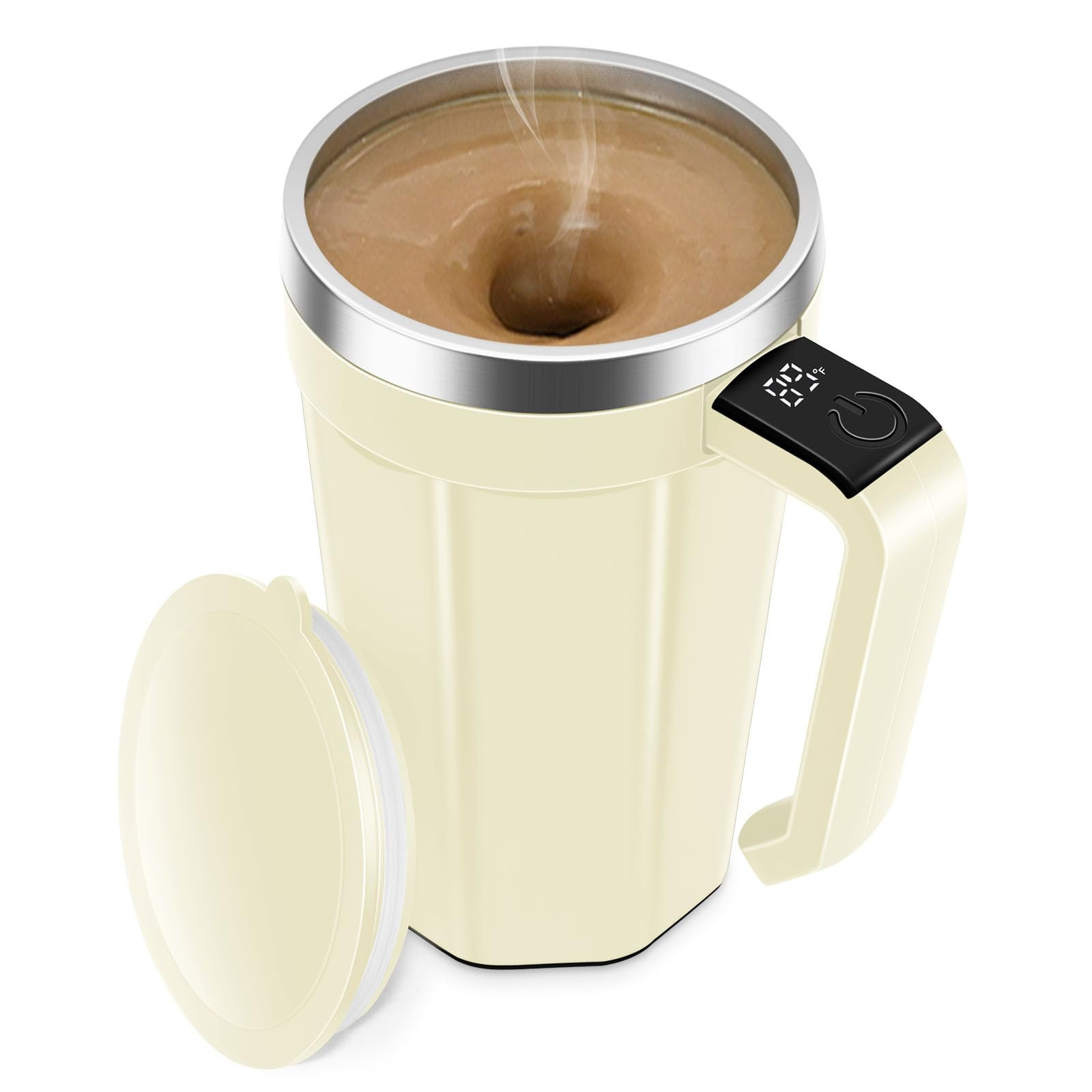 Self Stirring Coffee Mug with Temperature Display, 18 oz Automatic Magnetic Mixing Cup, Rechargea... | Amazon (US)