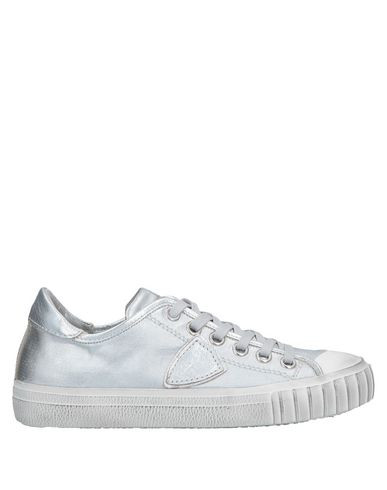 Philippe Model Woman Sneakers Silver Size 11 Soft Leather | YOOX (US)