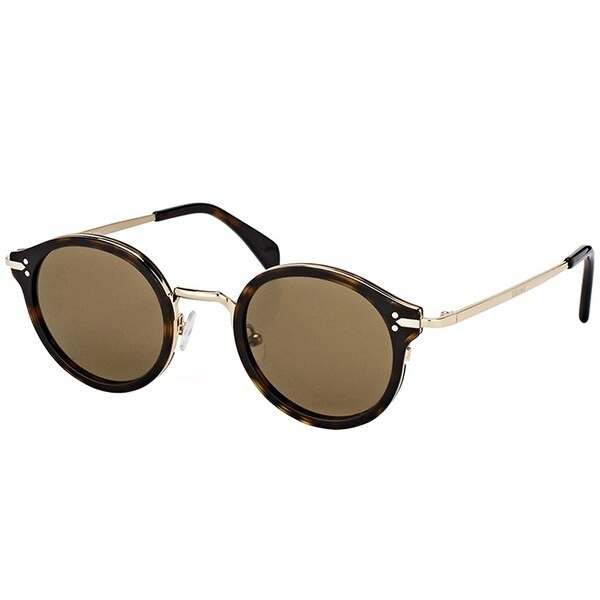 Celine Round CL 41082 Joe ANT Women Havana Gold Frame Brown Lens Sunglasses | Bed Bath & Beyond