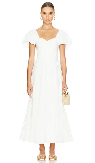 Short Sleeve Sundrenched Maxi Dress in Whisper White | Revolve Clothing (Global)