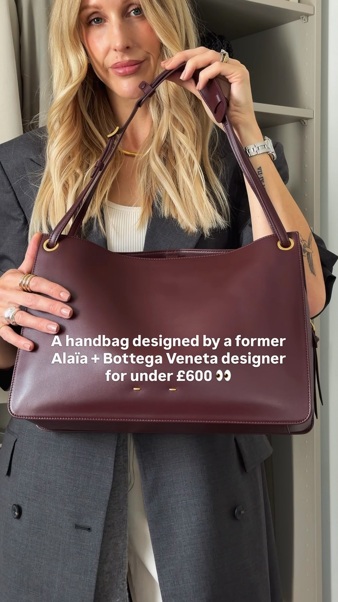 Oversized shoulder bag | trending handbags for autumn | luxury handbag for less | burgundy large shoulder bag - perfect as a work bag, mum bag and quality leather handbag designed by former Bottega handbag and Alaia designer. 

Use code MyCharlotte20 for $20 off | ad - Fabrique

#LTKuk #LTKautumn #LTKbag