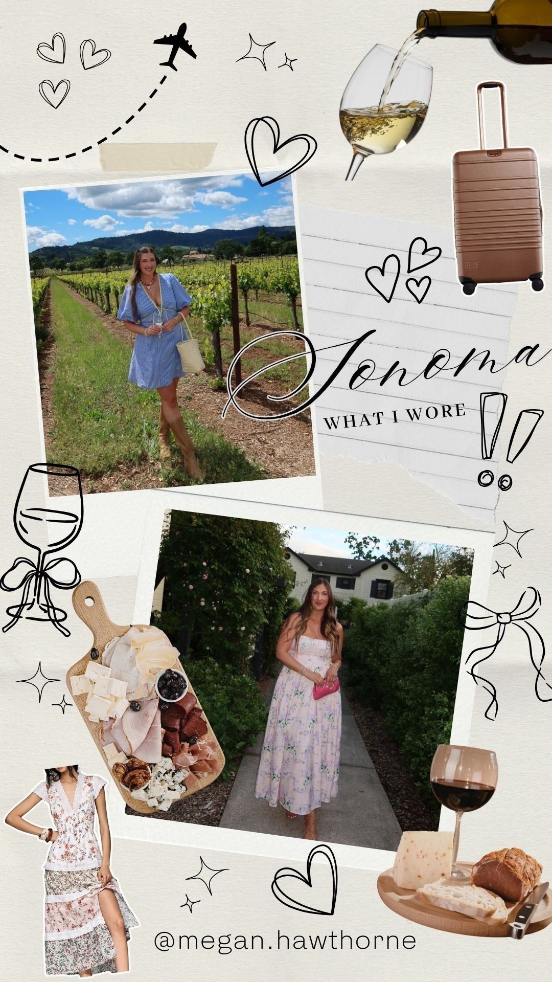 What I packed for Sonoma! 