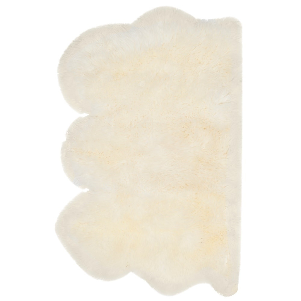 Safavieh Handmade Natural Sheepskin Leanca Shag Solid Rug - Walmart.com | Walmart (US)