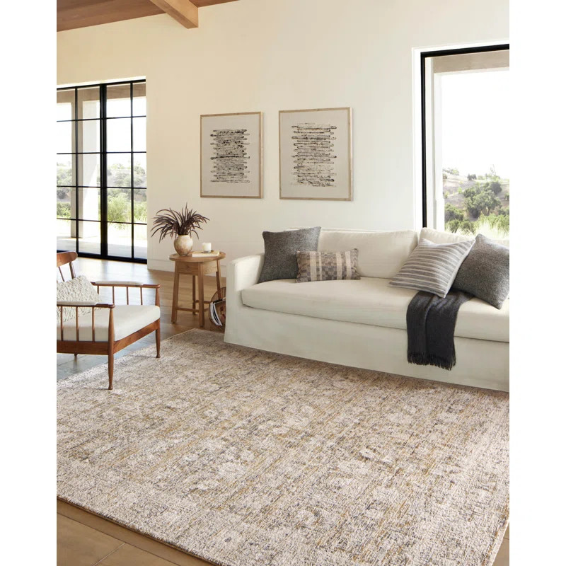 Amber Lewis x Loloi Alie Gold / Beige Area Rug | Wayfair North America