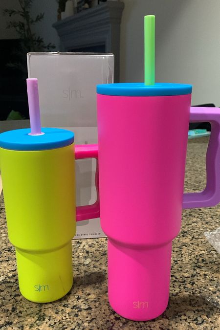 Love our matching mommy and me tumblers. The 80’s remix color is so fun and bright. On major sale. Simple modern water bottles, lead free water bottles, simple modern tumblers  

#LTKfindsunder50 #LTKSeasonal #LTKsalealert