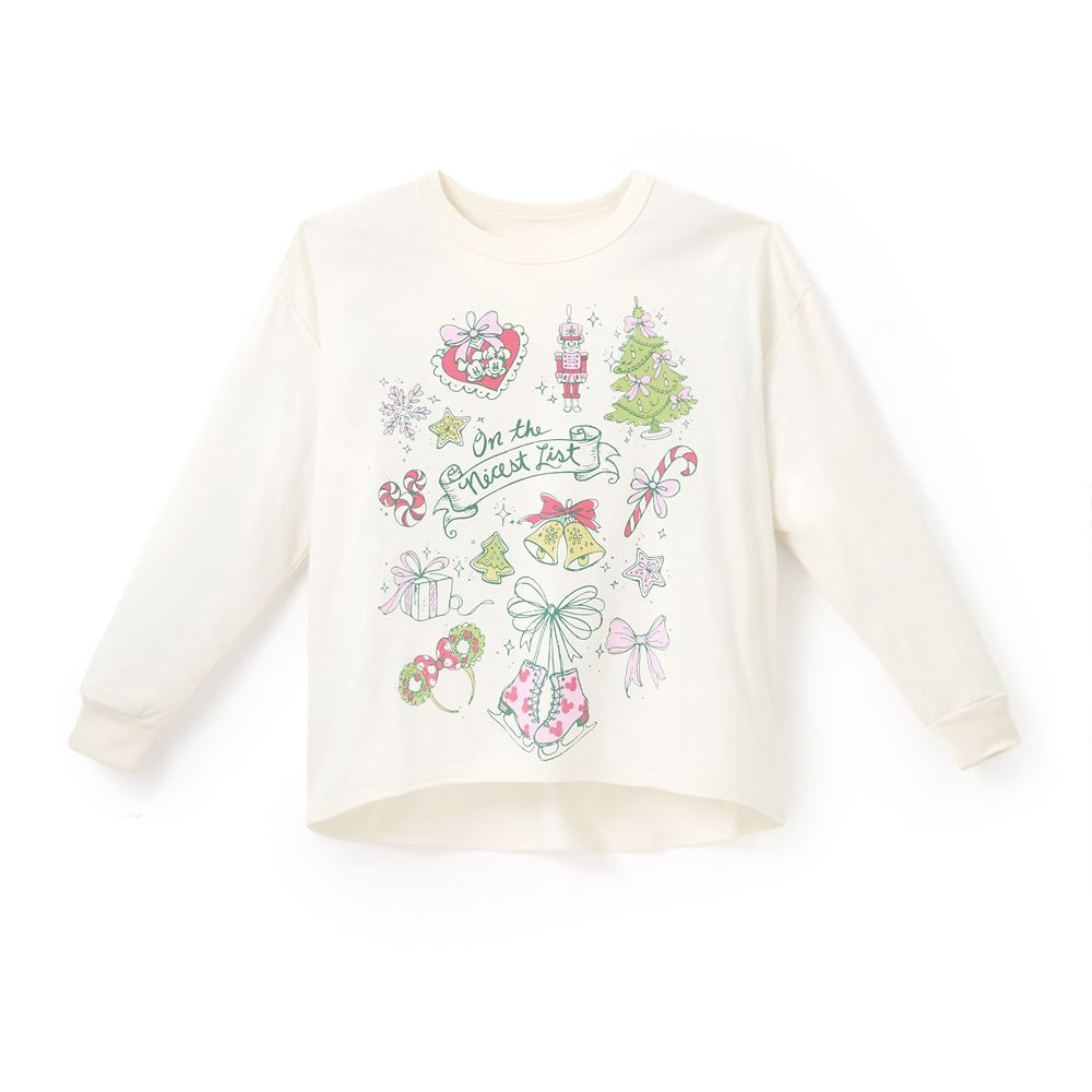 Mickey and Minnie Mouse ''On the Nicest List'' Long Sleeve T-Shirt for Women Official shopDisney | Disney Store