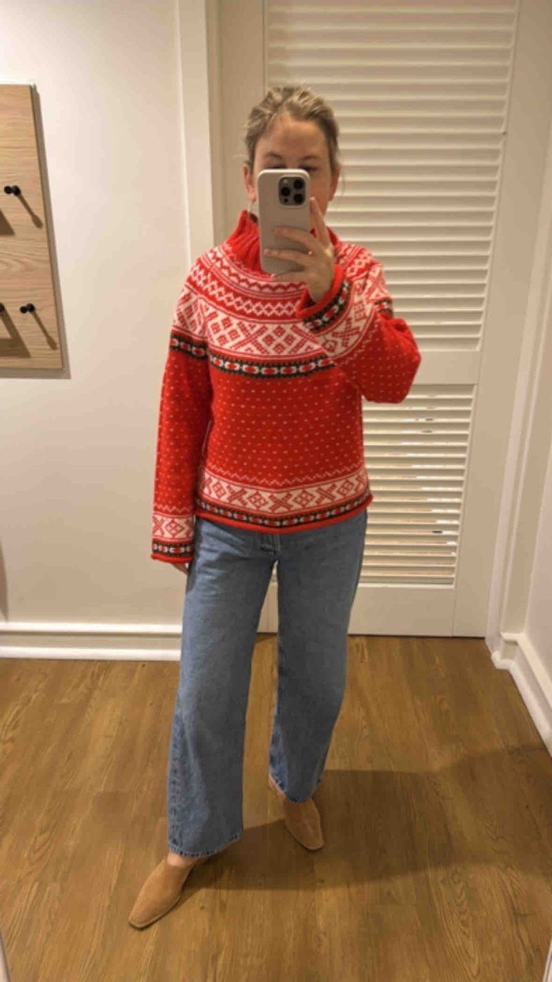 This red Fair Isle sweater from J.Crew paired with jeans and mules creates the perfect holiday outfit. Classic, cozy, and effortlessly festive, it’s an easy look for any winter occasion. I’m wearing a XS  



#LTKootd #LTKSeasonal #LTKHoliday
