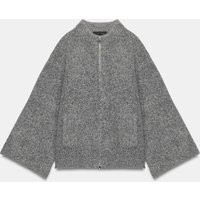 Zara - Cardingan Manga Ancha - Grey - M - Woman | Zara UK
