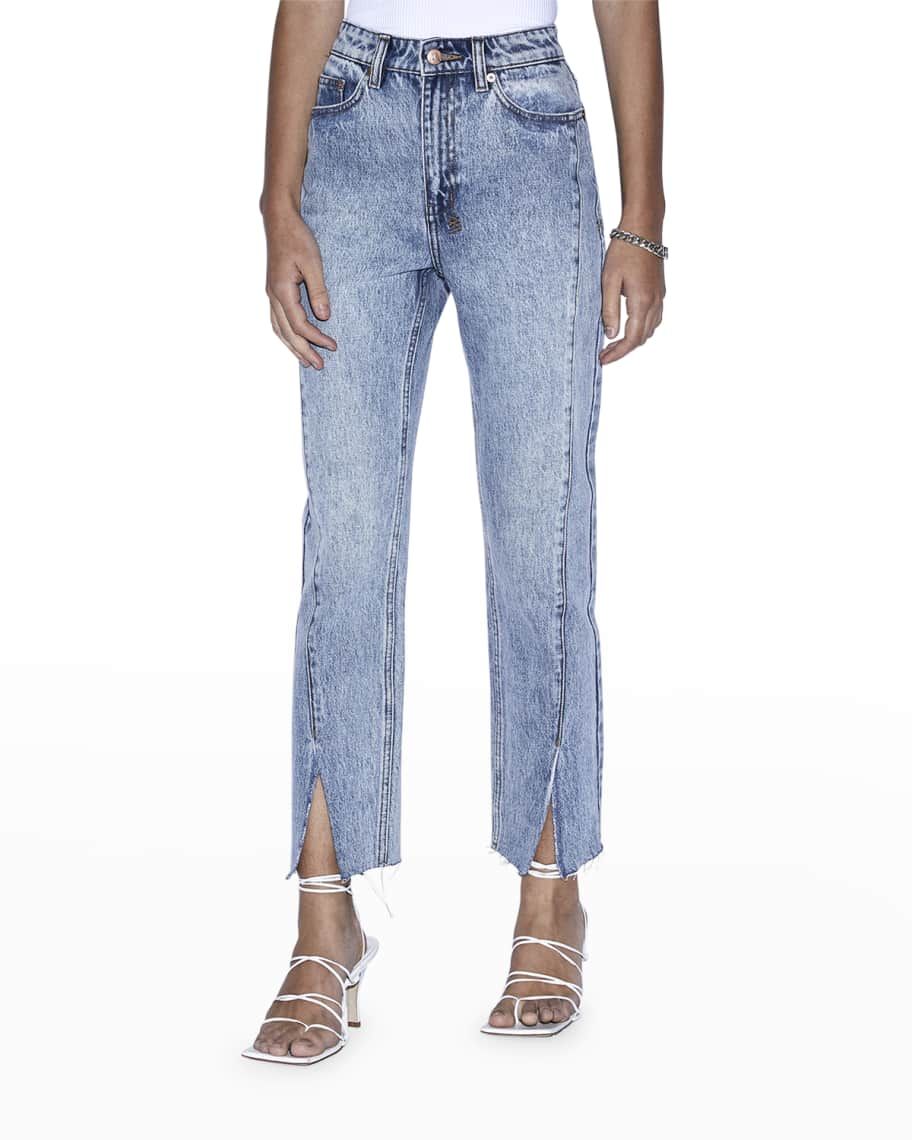 Ksubi Nine O Straight Split Hem Cropped Jeans | Neiman Marcus