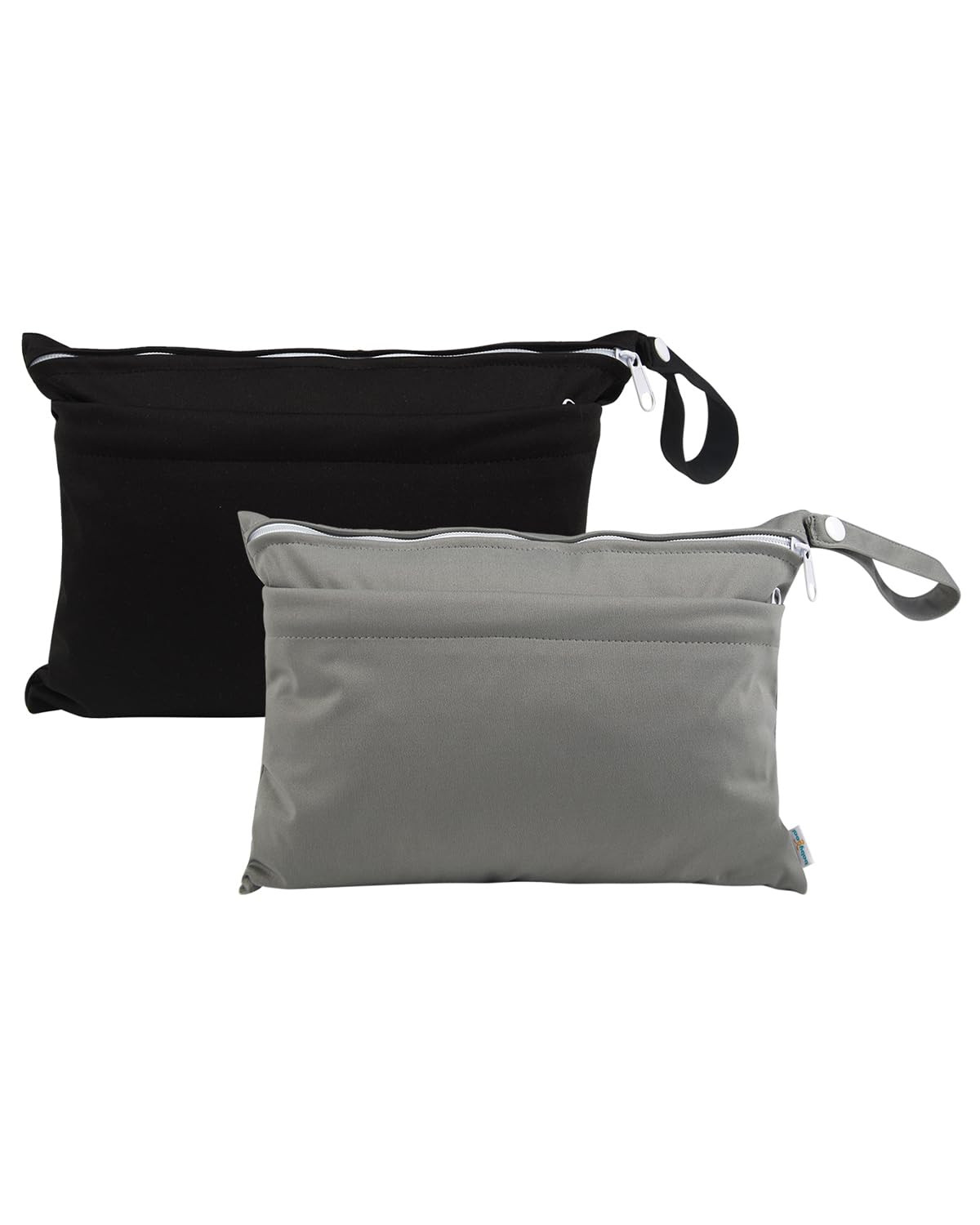 babygoal Wet Dry Bags for Baby Cloth Diapers, Washable Travel Bags, Beach, Pool, Gym Bag for Swimsuits & Wet Clothes with Two Zippered Pockets 2 Pack Small Size 2LNS01 | Amazon (US)