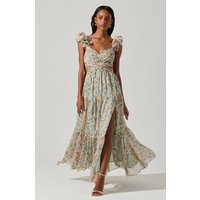 ASTR the Label | Fritillaria Floral Maxi Dress in Mint purple floral | Size M | ASTR The Label (US)