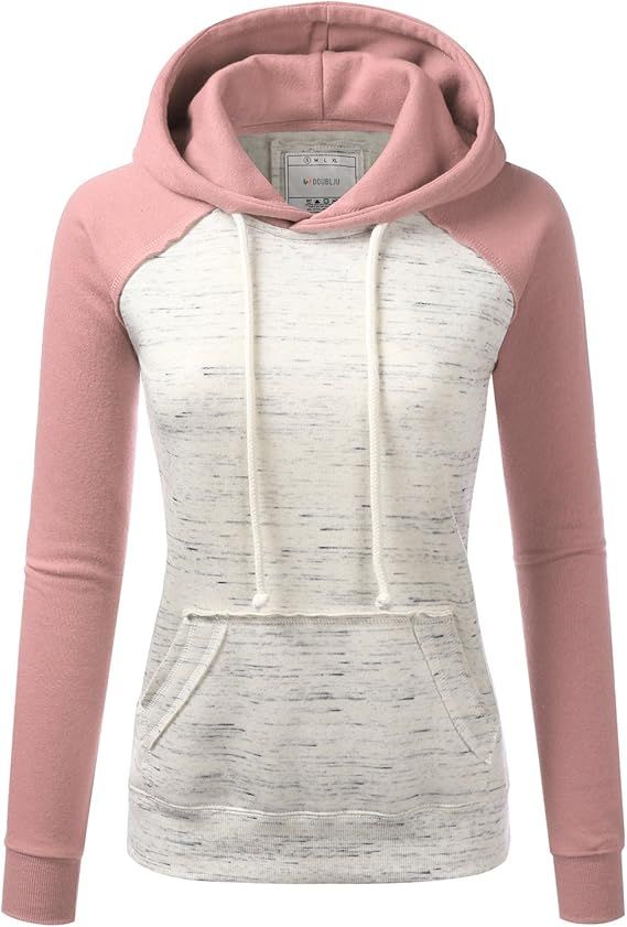 Doublju Basic Lightweight Pullover Hoodie Sweatshirt for Women | Amazon (US)