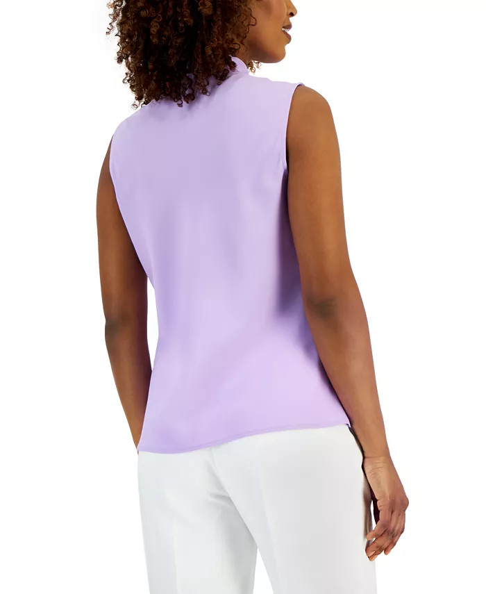 Kasper Women's Sleeveless Tie-Neck Top, Regular and Petite Sizes - Macy's | Macy's