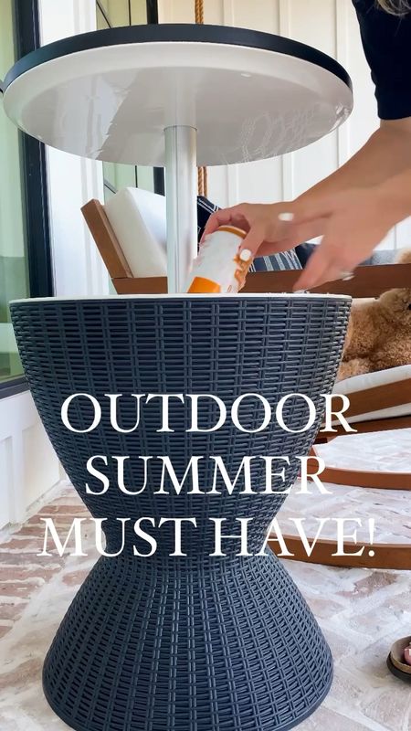 Outdoor summer must have: this side table + cooler combo! It keeps drinks cool and doubles as a weatherproof side table. 

Outdoor furniture, patio furniture, pool must have, swim, pool furniture, Amazon home, Walmart home, porch 

#LTKhome #LTKSeasonal #LTKfamily