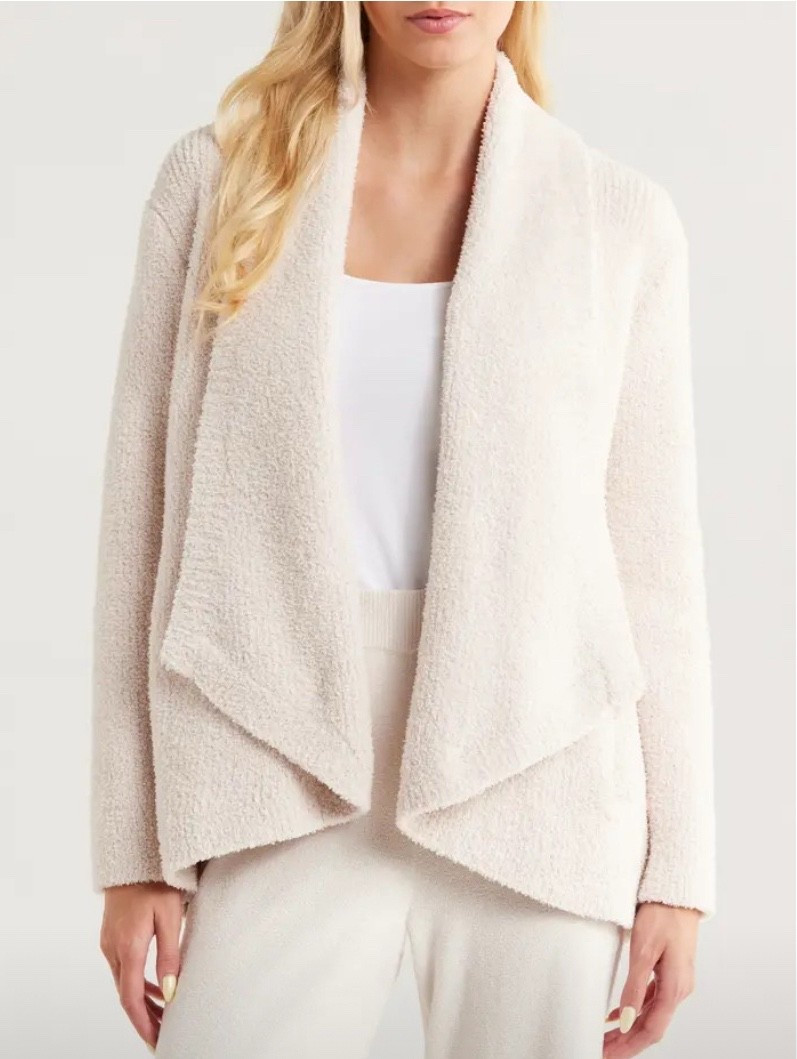 Barefoot Dreams® Cozy Chic® Shawl Collar
Rib Cardigan | Nordstrom
