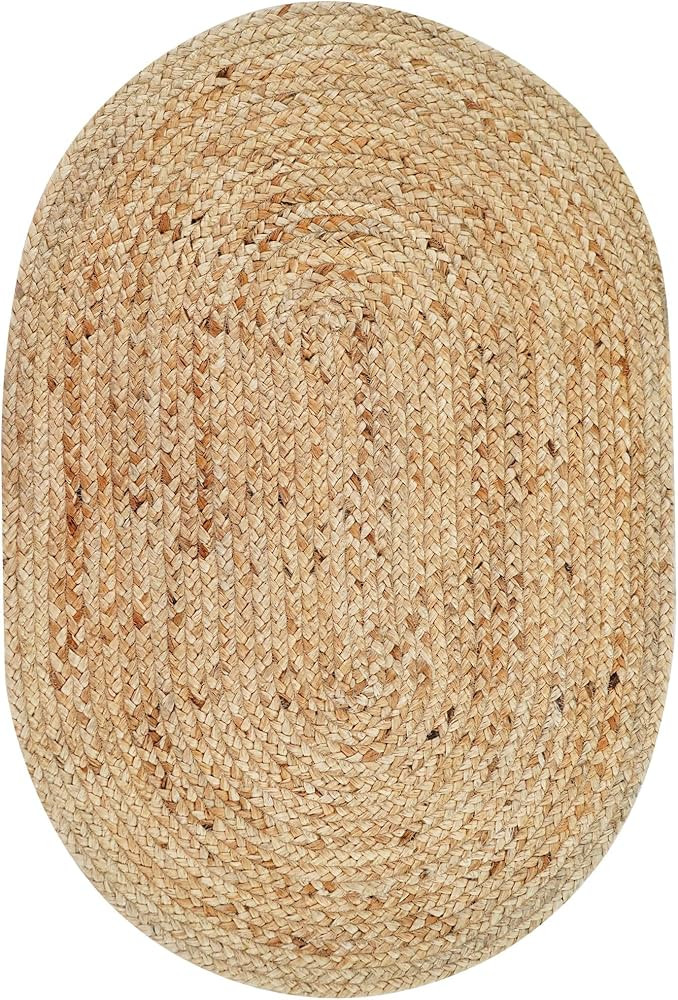 Homespice George Jute Braided Oval Rugs 4x6 Look Classy in Your Home by Adding Warmth and Charact... | Amazon (US)