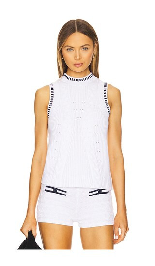 Zoey Cable Demi Tank in Bleach White Multi | Revolve Clothing (Global)