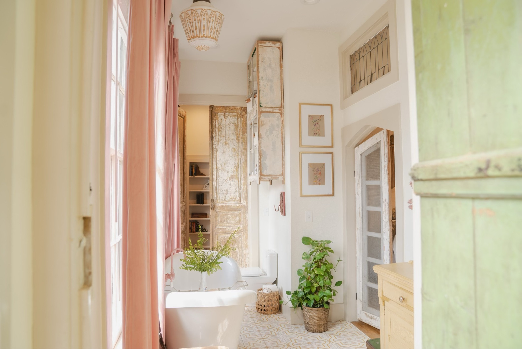 My goal here was to create a space that’s fun, out of the ordinary yet still bring a peaceful feeling. 

I love seeing people’s reactions when they pull open the big green door, it’s a little unexpected treasure. 

I have linked exact and similar items in my liketoknowit account. Follow me to shop these items and more. If you have a hard time accessing it, let me know and I can send you the link directly. I even added this space saving toilet 😜

#outoftheordinary #bathroomdesignideas #finditstyleit #beckiowensfeature #liketoknowithome #hnm_interiors_

#LTKU #LTKFind #LTKhome