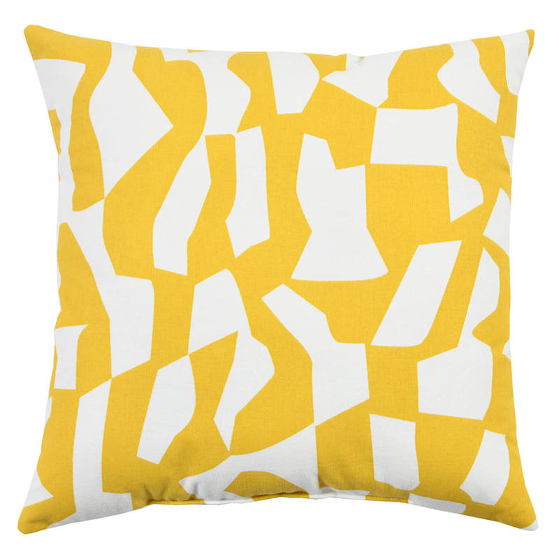 Crosby St. Yellow Geo Print Throw Pillow, 18" | At Home