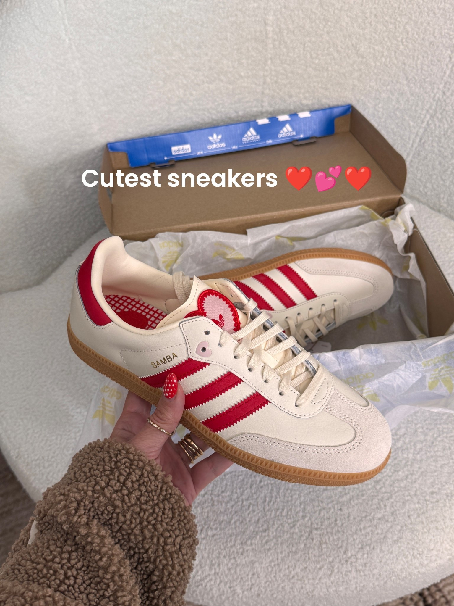 I love all things Valentines!!!
Adult style of these sold out quick!! 

Was so happy that these came in youth sizes so they were a lot cheaper!!
I am a true size 8 and can were a size 6.5 in the youth styles of @adidas 

I bought some heart shoelaces from Amazon~ linking those too. 


#LTKValentine #LTKOver40