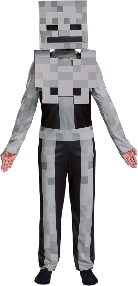 Disguise Kid's Minecraft Classic Skeleton Costume | Boys & Girl's Minecraft Cosplay Outfit | Chil... | Amazon (US)