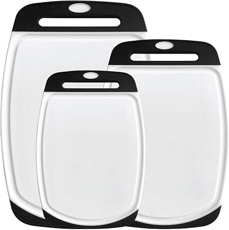 Gorilla Grip Durable Kitchen Cutting Board Set of 3, BPA Free, Reversible Use, Easy Grip Rubber H... | Amazon (US)