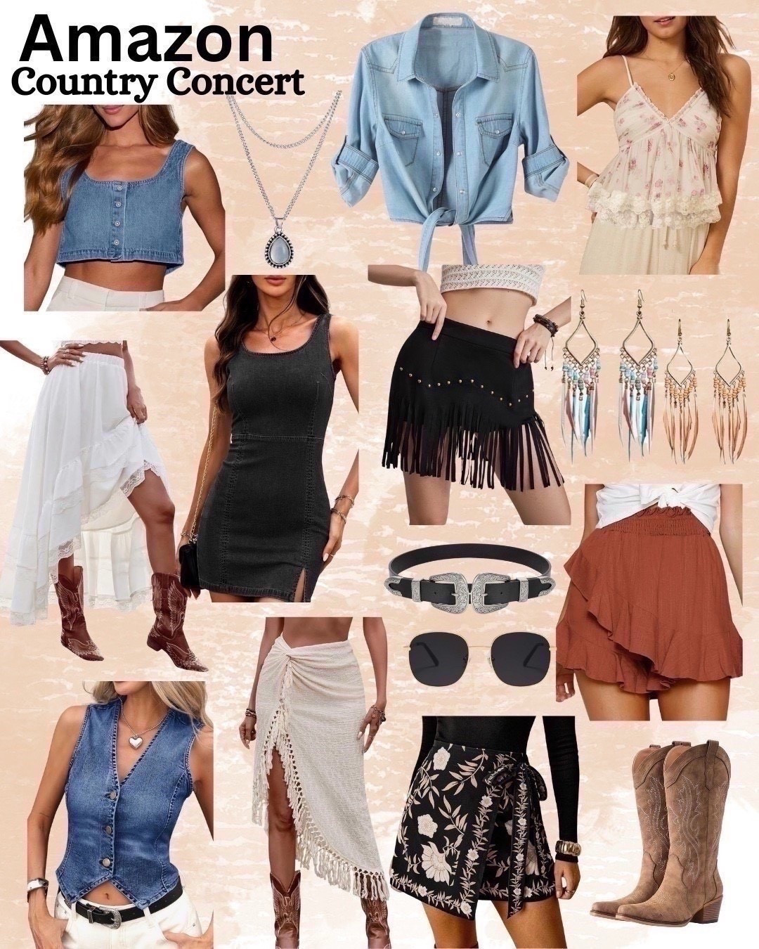 Rodeo trip. Country concert outfits. Western outfits. Cowboy boots. Denim outfit. Country outfit. Denim top. Fringe skirt. Fall concert. Amazon style

#LTKootd #LTKSeasonal #LTKTravel