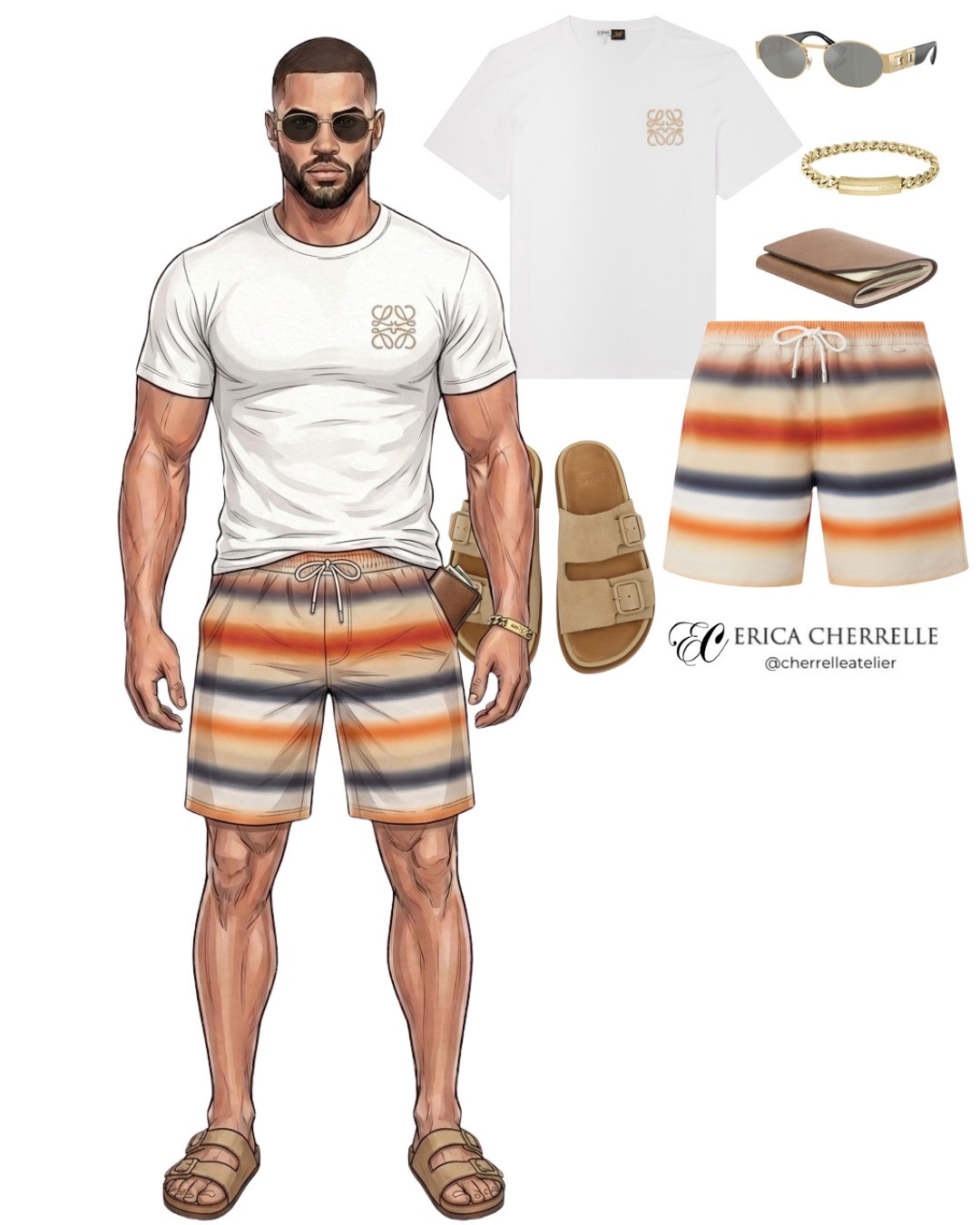 Vacay Vibes ☀️🏖️🩳

Effortless summer luxury is all about the fit and the palette. 🌅✨ This Loewe tee paired with sunset-ombre shorts is the blueprint for a sophisticated vacation aesthetic that feels as good as it looks.

Ready to upgrade your seasonal wardrobe with high-end pieces that actually fit your lifestyle? Click the link in my bio to book a menswear consultation and let’s build your most confident look yet. 🥂👔

✔️ DM/Email for styling services
•
• Product Links in Bio 🔗 
• Save this post for future inspo
Follow @cherrelleatelier on IG for daily outfit inspiration

#MensFashion #SummerStyle #PersonalStylist #MenswearDaily #VacationVibes