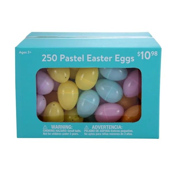 Way to Celebrate Easter Pastel Plastic Easter Eggs, 250 Count | Walmart (US)