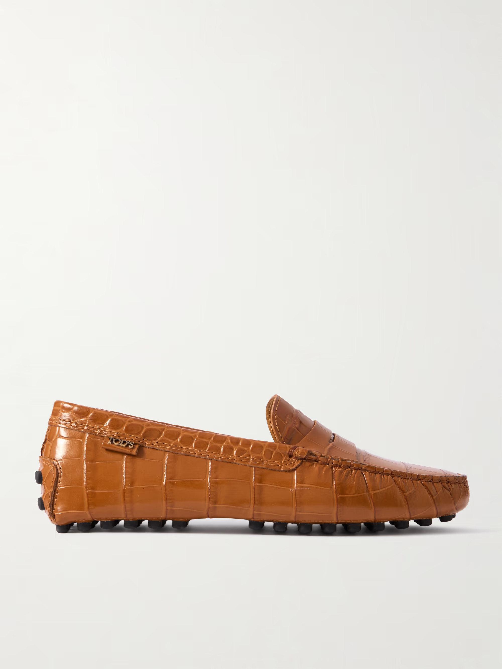 Gommino croc-effect leather loafers | NET-A-PORTER (UK & EU)