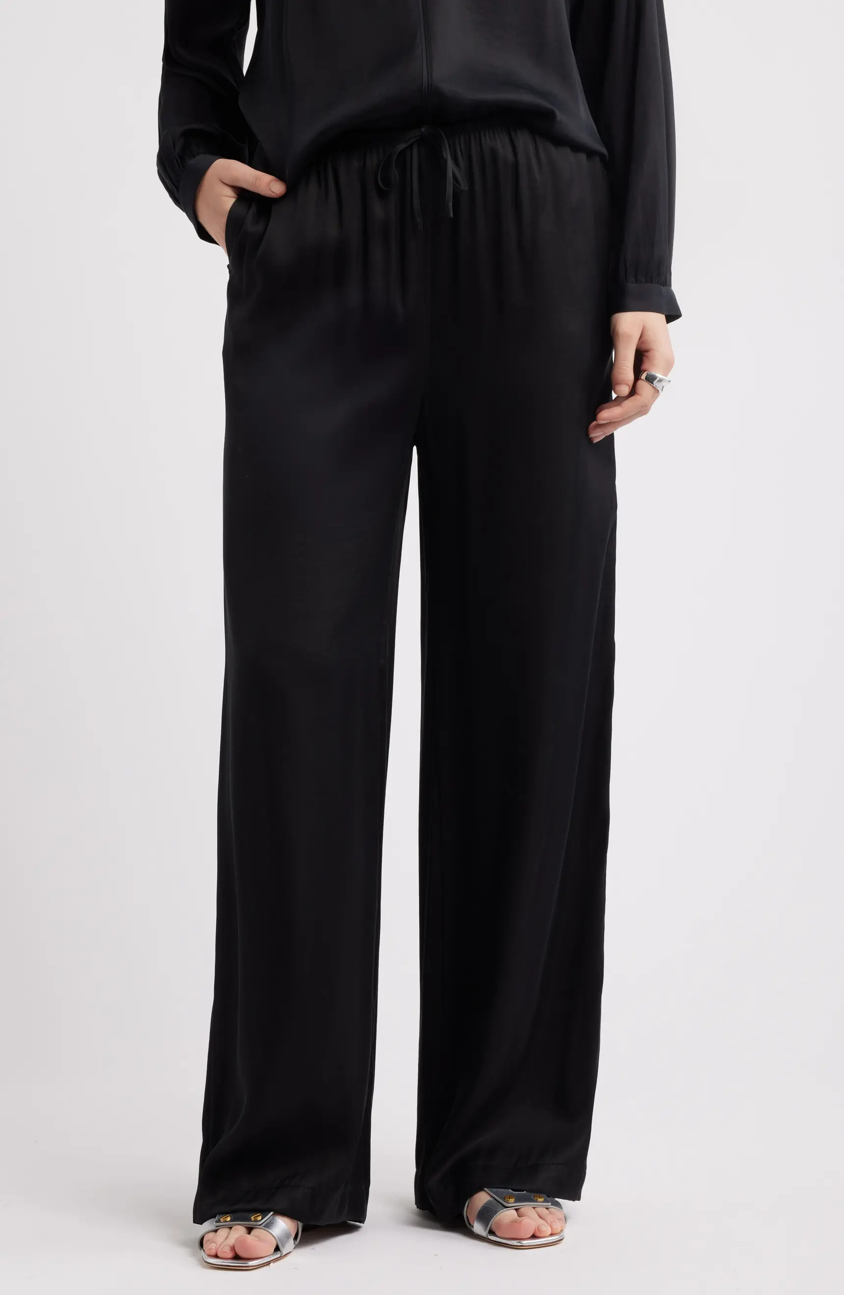 Satin Drawstring Pants | Nordstrom